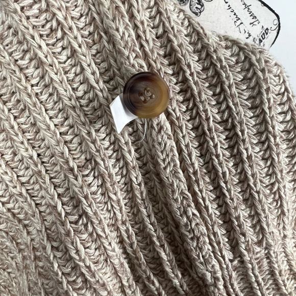 NWT Vintage Abercrombie and finch grandpa button up Tan sweater vest - Picture 11 of 12